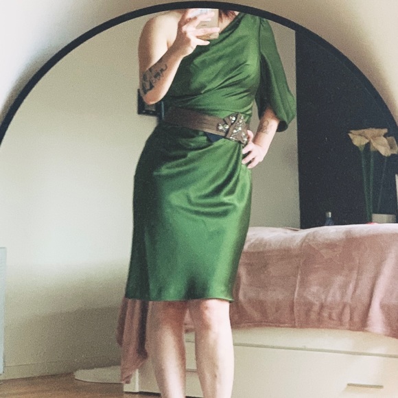 🔥$50 SALE🔥 BCBGMAXAZRIA One-shoulder Dress - Picture 2 of 9